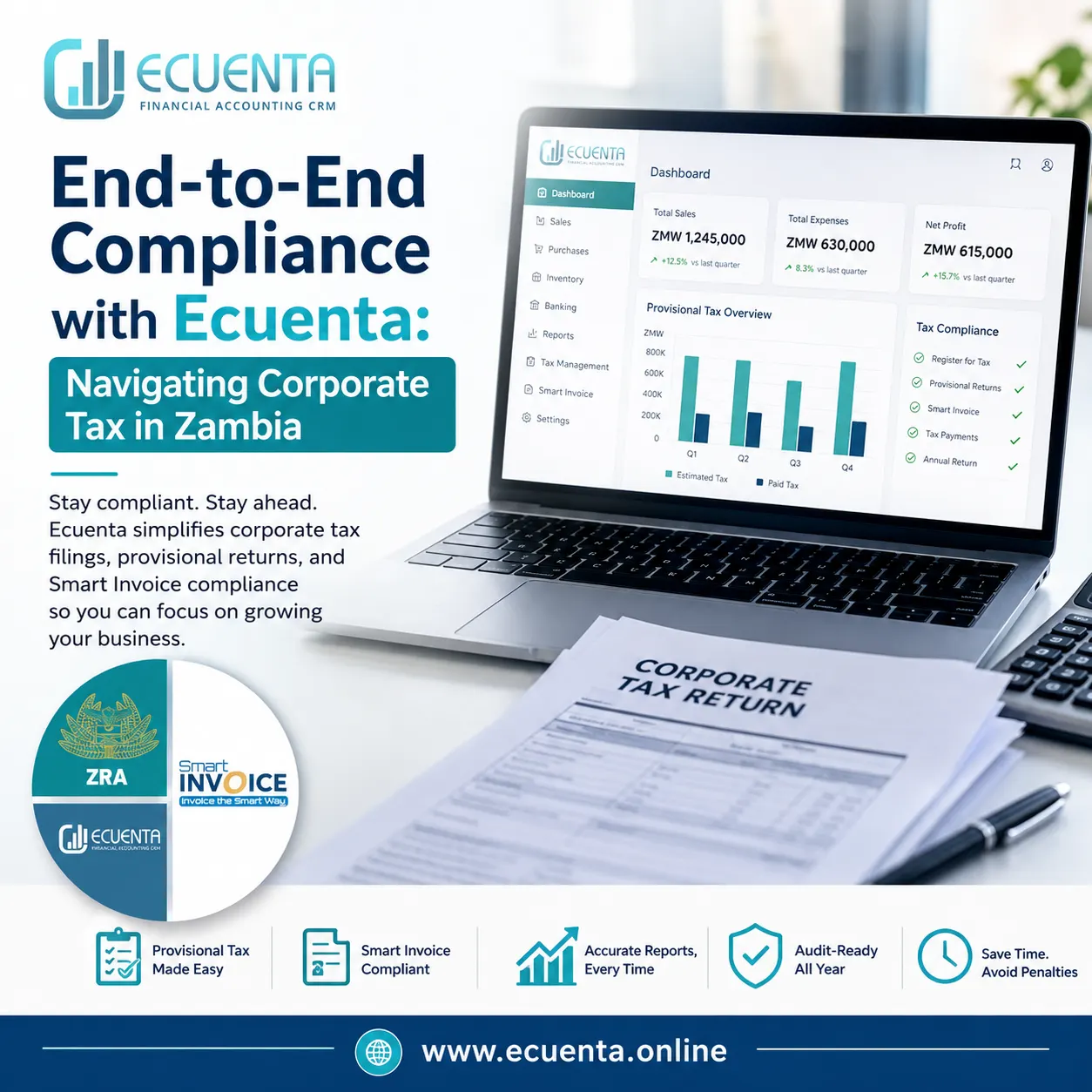 End-to-End Compliance with Ecuenta: Navigating Corporate Tax in Zambia
