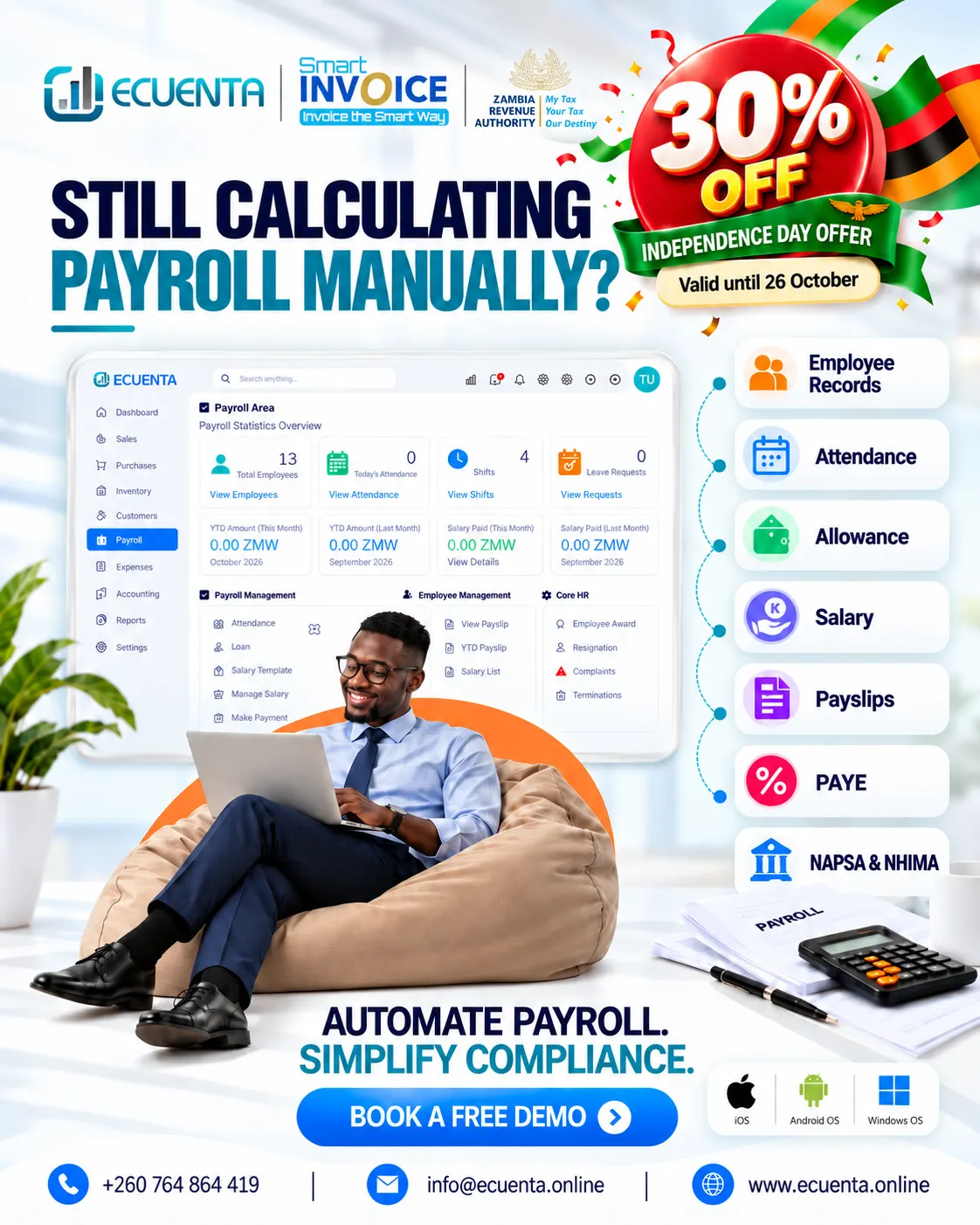 Ecuenta Smart Invoice Software for Zambian Businesses