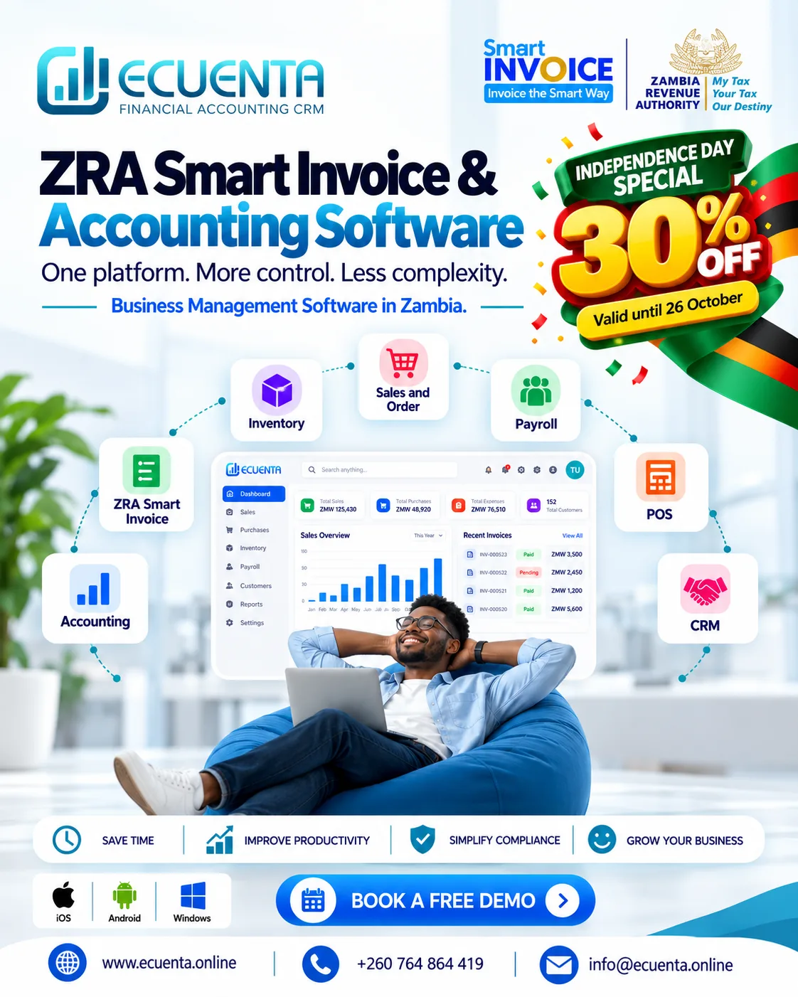Ecuenta Smart Invoice Software for Zambian Businesses